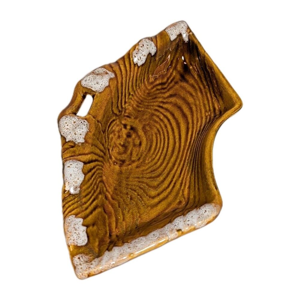 MCM California Pottery Chip Dish Faux Bois B412 - Excellent Condition